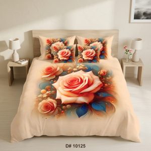 Premium Luxury Floral Rose 5-Piece King Bed Sheet Set