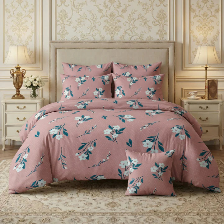 PINK DAISY Comforter Set- 7 Pcs