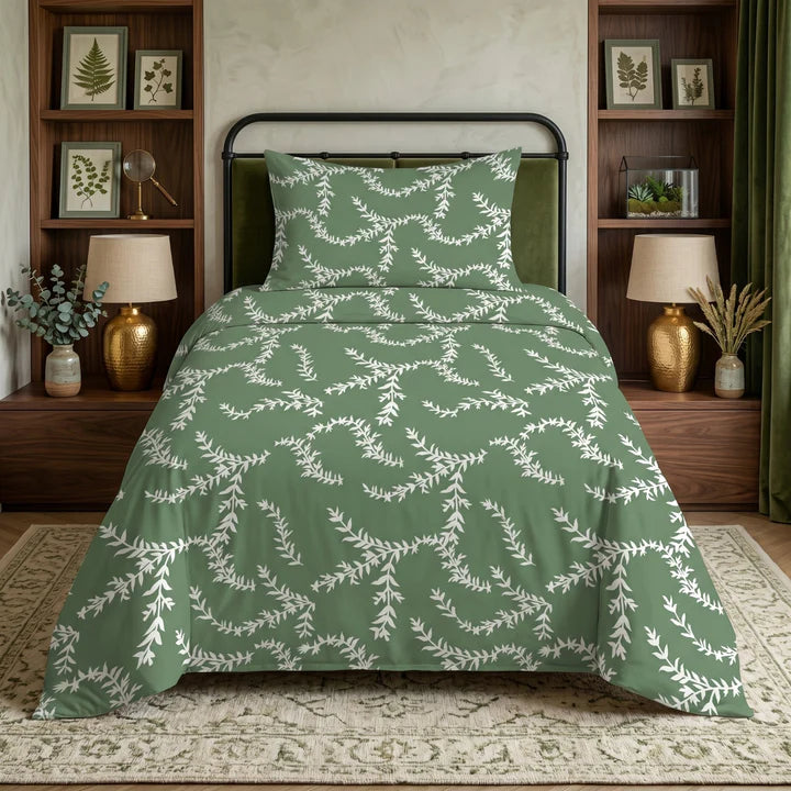 EVER GREEN SINGLE BEDSHEET SET